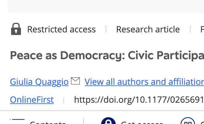 Peace as Democracy: Civic Participation and Anti-Nuclear Movements in Spain and Italy at the End of the Cold War
